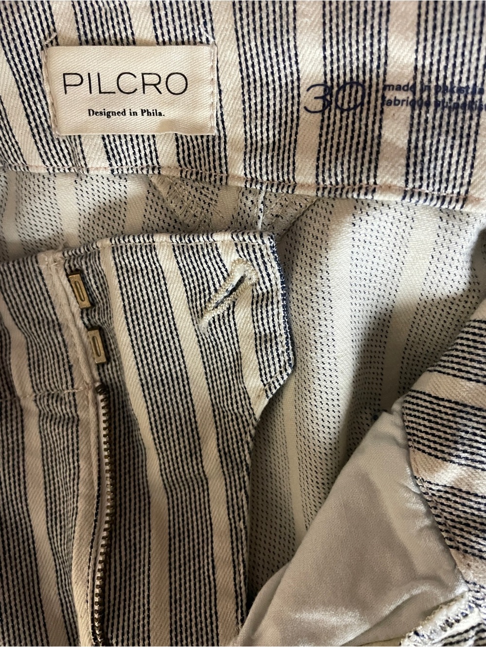 Anthropologie Pilcro Foxglove Flare Pants Women Size 30 Striped Cropped Wide Leg - Picture 13 of 15